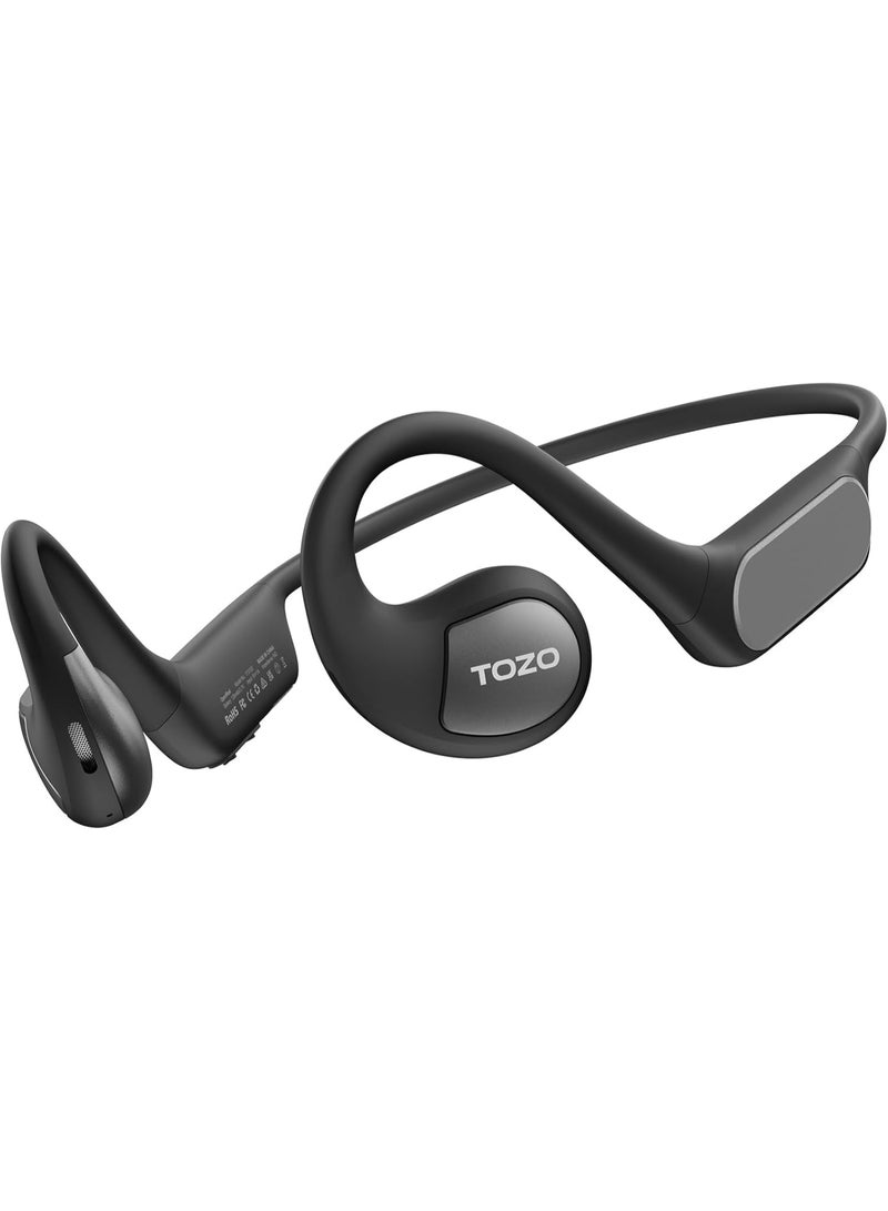 TOZO OpenReal Open Ear Headphones Bluetooth 5.3 Air Conduction Wireless Headphones Sport Earbuds with Premium Sound, Dual-Mic Call Noise Reduction Earphones with Hair Band for Cycling - Image 1